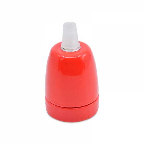 Suporte Cerâmica E27 Vermelho Suporte Cerâmica E27 Vermelho