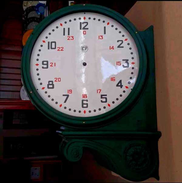 Mostrador Esmaltado Relógio de Estação Mostrador Esmaltado Relógio de Estação